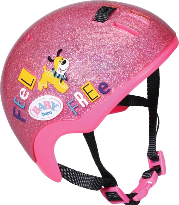 BABY Born Cykelhjälm Rosa Glittrig