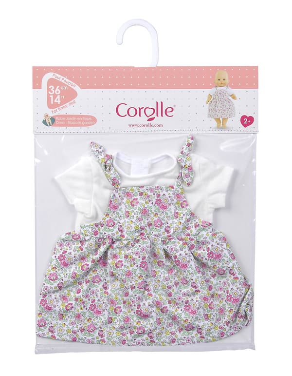 Blommig klänning 36 cm Corolle