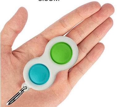 fidget toys Simple Dimple Pop It Fidget Toy med nyckelring- Slumpmässig färg 5-pack