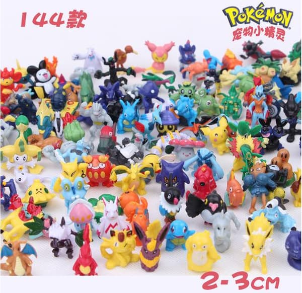 144x Cute & Colorful Pokemon Figures (BIG PACK)