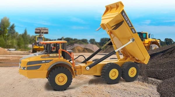 Jamara ledad dumper Rc Volvo A40g 39,5 X 13,2 Cm Gummi Gul