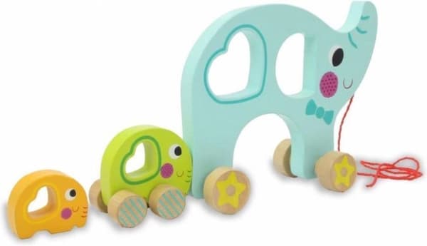 Jamara vetofiguuri Elephant Junior 24 x 8,3 cm Puunsininen 3-osainen