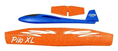 JAMARA 460486 - Foam Glider 2in1 - Pilo XL - Superlätt (160g), nästan oförstörbar, byt bakplan för looping eller glidning, 86cm vingspann