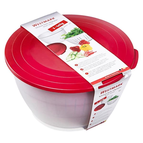 Westmark Olympia Skålset - Röd - 3 delar - 26 cm - 4,3 l