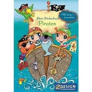 AVERY - Dekalspelbok, DIN A5, piratklistermärkealbum med 5 spelvärldar vardera med tillhörande (57797)
