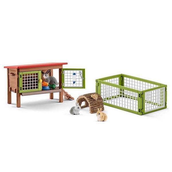 Schleich kaninhytte med kaniner og tilbehør
