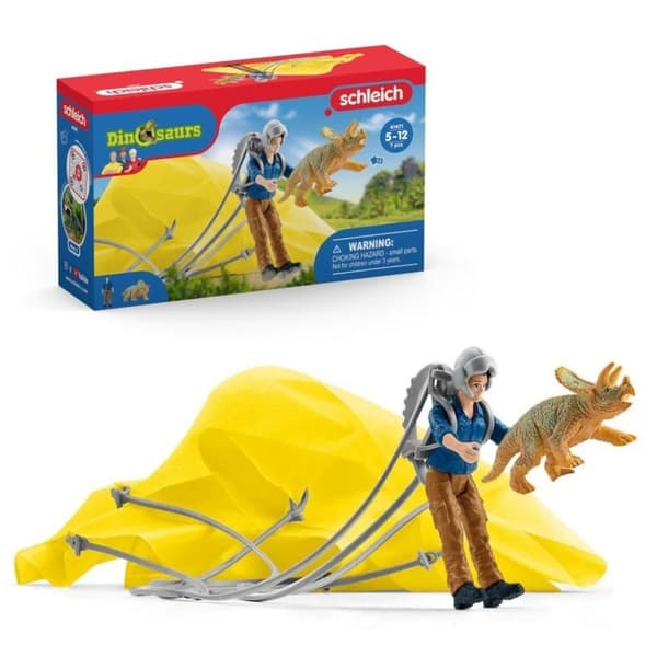 Schleich Dinosaurs faldskærmstropper redning