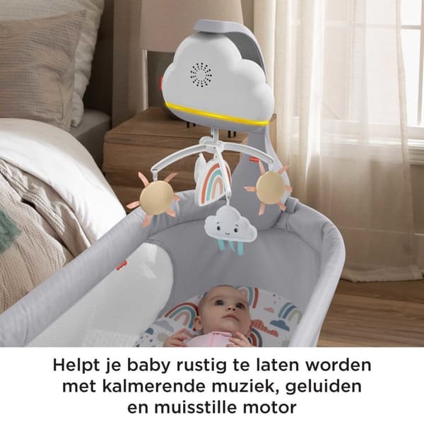 Mattel Fisher-Price Baby Crib Rainbow mobil och musikdosa (HBP40)