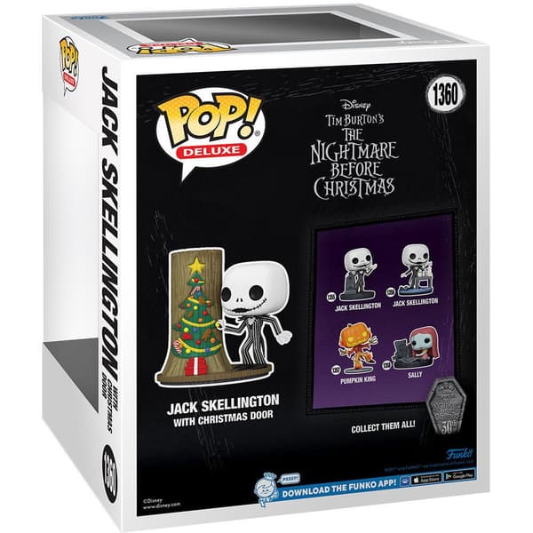 Funko Mardrömmen Innan Jul Pop Disney Deluxe 30:e Årsdag Domkraft Skellington Med Jul Dörr Flerfärgad