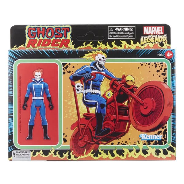 Marvel Figura Ghost Rider Motorista Fantasma Con Moto Coleccion Retro Flerfärgad