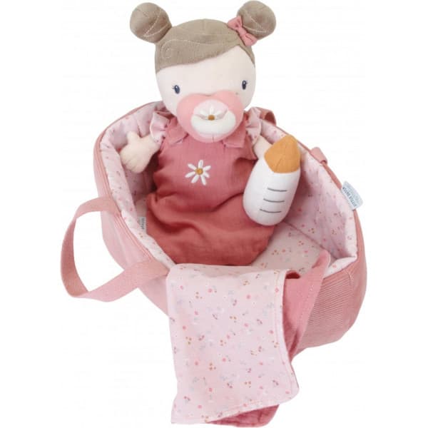 Little Dutch Rosa - babynukke i bärväska, rosa