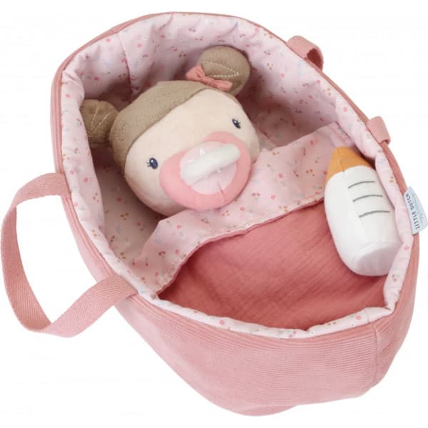 Little Dutch Rosa - babynukke i bärväska, rosa
