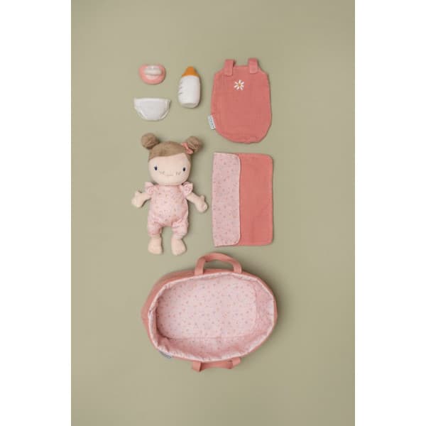 Little Dutch Rosa - babynukke i bärväska, rosa