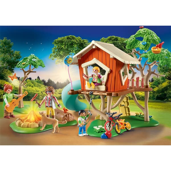 Playmobil Äventyr På Trädkojan Med Tobogán Family Fun Flerfärgad