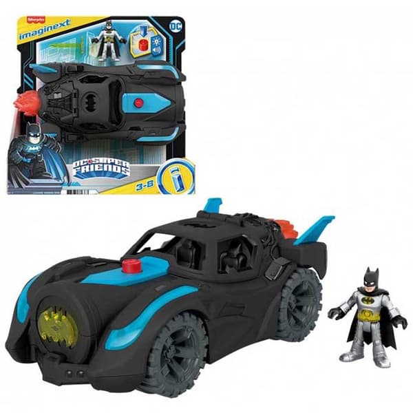 Fisher Price Batmobo Power Reveal Car Dc Super Friends Flerfärgad