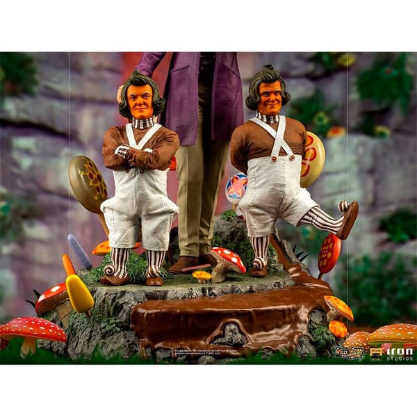 Iron Studios Og Chokoladefabrikken Willy Wonka Willy Wonka Og Oompa-loompas 1/10 Figur Flerfarvet