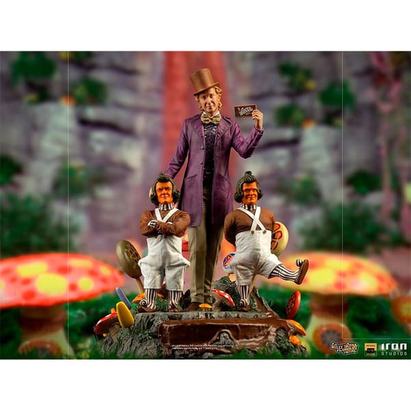 Iron Studios Og Chokoladefabrikken Willy Wonka Willy Wonka Og Oompa-loompas 1/10 Figur Flerfarvet