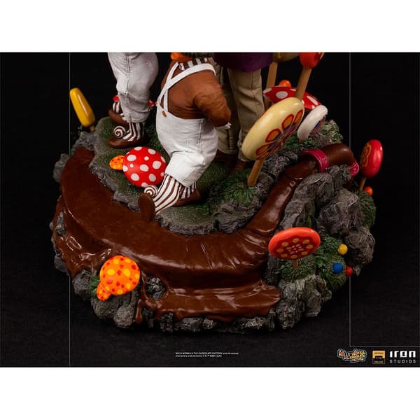 Iron Studios Og Chokoladefabrikken Willy Wonka Willy Wonka Og Oompa-loompas 1/10 Figur Flerfarvet