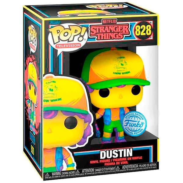 Funko Pop Stranger Things Dustin In Beef Black Light Exclusive Flerfärgad