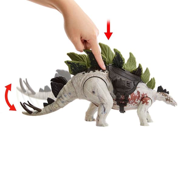 Jurassic World Figur Gigantic Trackers Stegosaurus Gylden