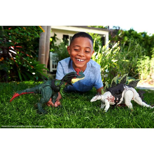 Jurassic World Figur Gigantic Trackers Stegosaurus Gylden