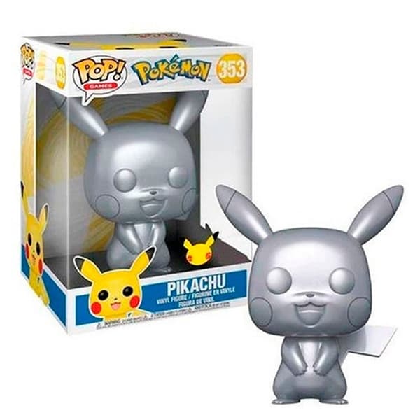 Funko Metallisk Silver Pokémon Pop S6 Pikachu Guld