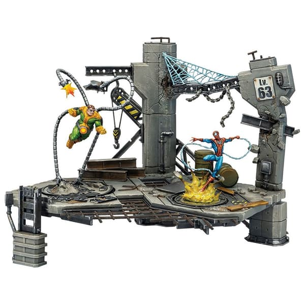 Atomic Mass Games Kilpailevat Paneelit: Spider-man Vs Doctor Octopus Figuuri Mcp: Monivärinen
