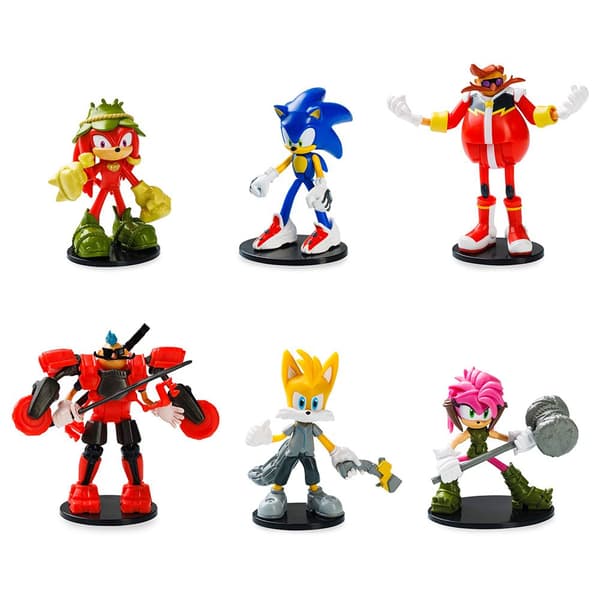 Sonic Artikuleret Pakke 6 Caja Deluxe Caja Deluxe Figur Flerfarvet