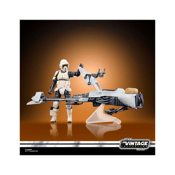 Hasbro Figur Star Wars The Mandalorian Speeder Bike Scout Troper And Grogu Søvfarvet