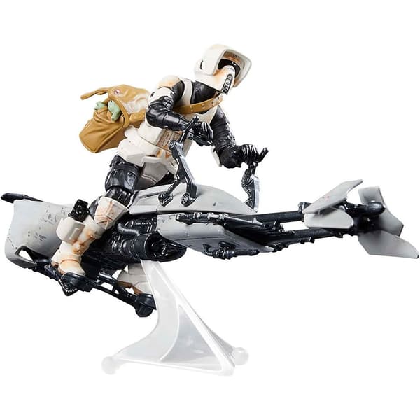 Hasbro Hahmo Star Wars The Mandalorian Speeder Bike Scout Troper And Grogu Hopeinen