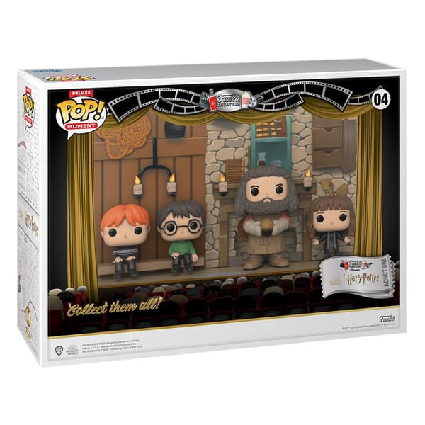 Funko Pop Moments Deluxe Vinylfigurer Harry Potter 4pack Hagrid´s Hydda 9 Centimeter Minifigur Guld