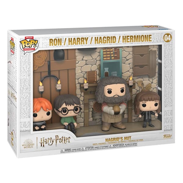 Funko Pop Moments Deluxe Vinylfigurer Harry Potter 4pack Hagrid´s Hydda 9 Centimeter Minifigur Guld