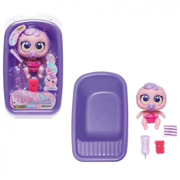 Bandai Bebis Neo Neo Flobbi Flobbbi Rosa Figur Flerfärgad