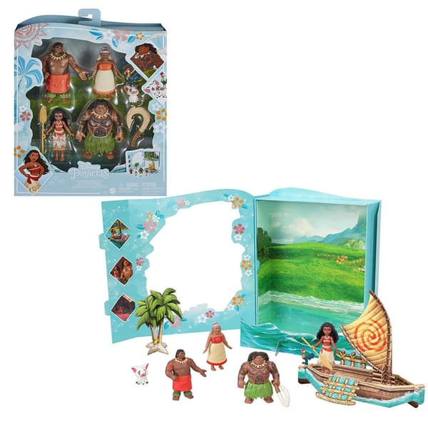 Disney Princess Tales Book Vaiana Figurer Mini Flerfärgad