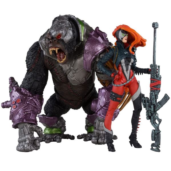 Mcfarlane Toys Actionpakke Af Spawn 2 Hun Spawn & Cygor (guldmærke) 18 Cm Figur Flerfarvet