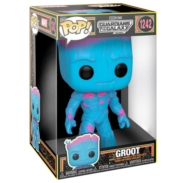Funko Galaxens Väktare Pop Marvel 3 Stor Svart Ljus Exklusiv 25 Centimeter Flerfärgad