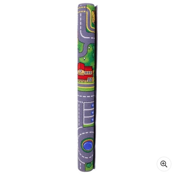 Children's Kids Rugs Town Road Map Dimensions: 95L x 200W x 1H cm