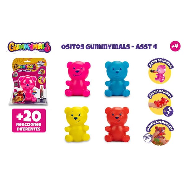 Famosa Assorteret Gummymals 4 Bjørne Figur Rød