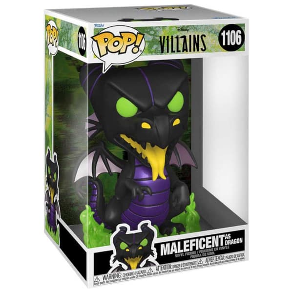 Funko Villains Maleficent Dragon Shape Pop Jumbo Disney Violetti