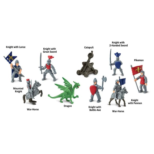 Safari Ltd Knights Och Dragons 48 Bitar Figur Flerfärgad From 3 Years