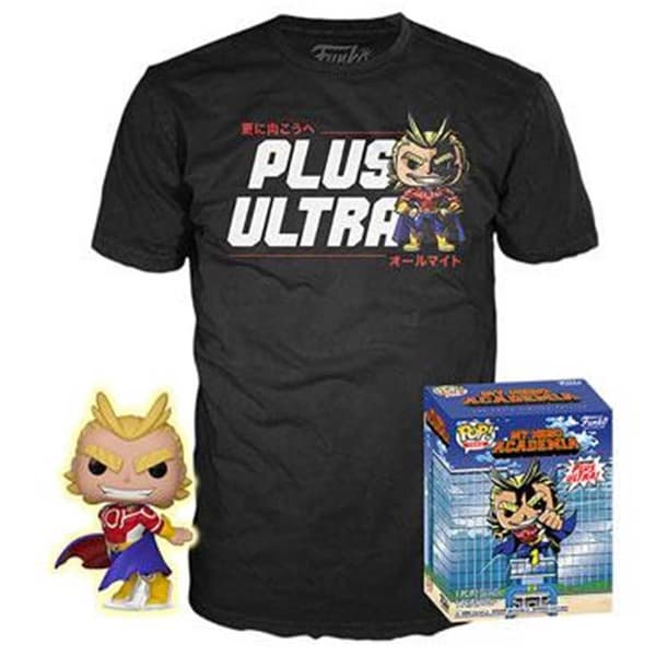 Funko Och Kortärmad T-shirt My Hero Academia All Might Pop 9 Centimeter Svart S