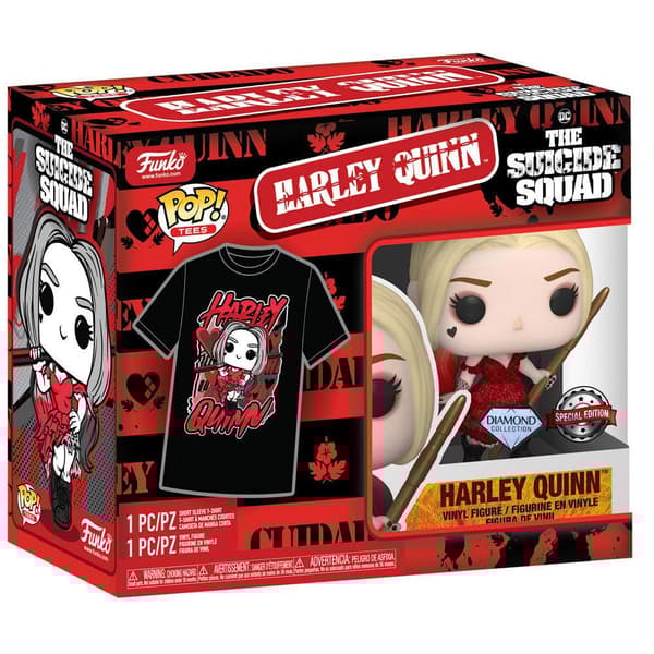 Funko Pop And Tee Dc Comics Escuadron Suicida Harley Quinn Rød M