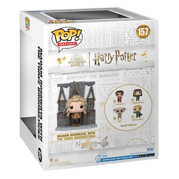 Funko Figur Hogsmeade Harry Potter Chamber Of Secrets Anniversary Pop! Deluxe Vinyl 3 Kvastskaft Med Fru Rosmerta 9 Centimeter Figur Beige