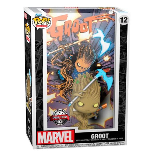 Funko Pop Comic Cover Marvel Groot Exclusive Guld