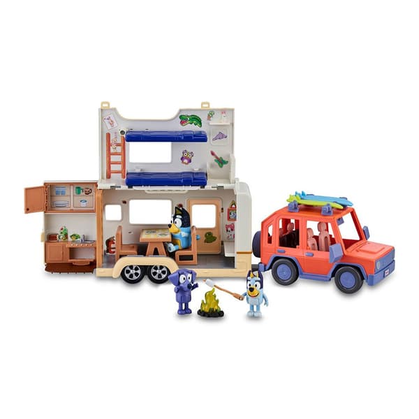 Bluey Figur Set Cruiser + Campervan Flerfarvet