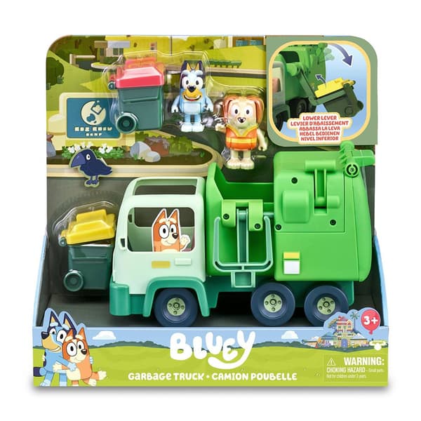 Bluey Trash Truck Figur Grøn