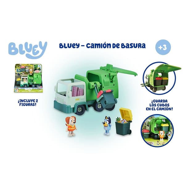 Bluey Trash Truck Figur Grøn