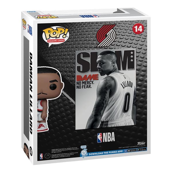 Funko Figur Damian Lillard Slam Magazin 9 Cm Nba Grå