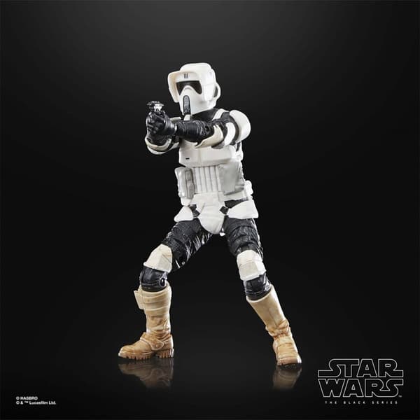 Hasbro The Black Series 40th Vuosipäivä Of Tähti Sodat Palata Of The Jedi Pyöräilijä Partiolainen Kuva Musta