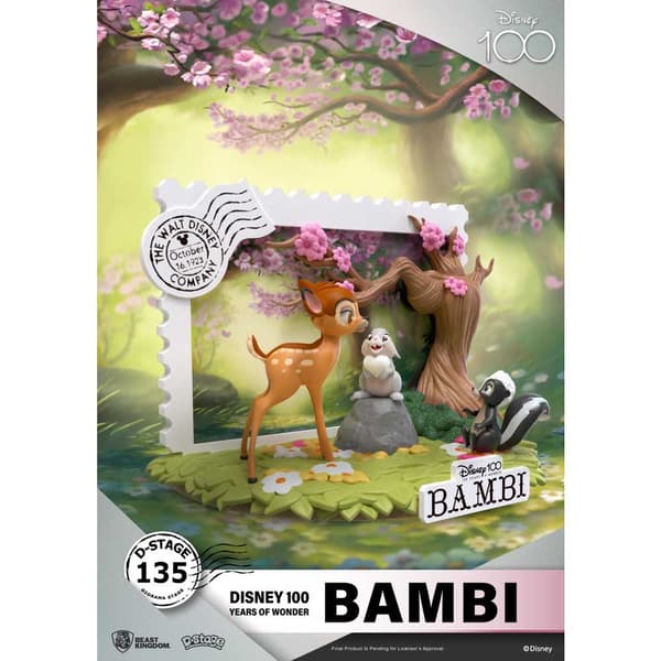 Beast Kingdom Dstage Disney Bambi 100 Vuosipäivä Hahmo Monivärinen